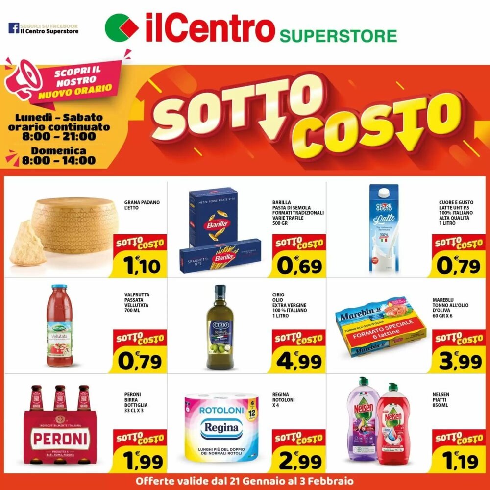 Volantino promozionale Il Centro Superstore  valide dal 21/01/2026 - Pagina 1.
