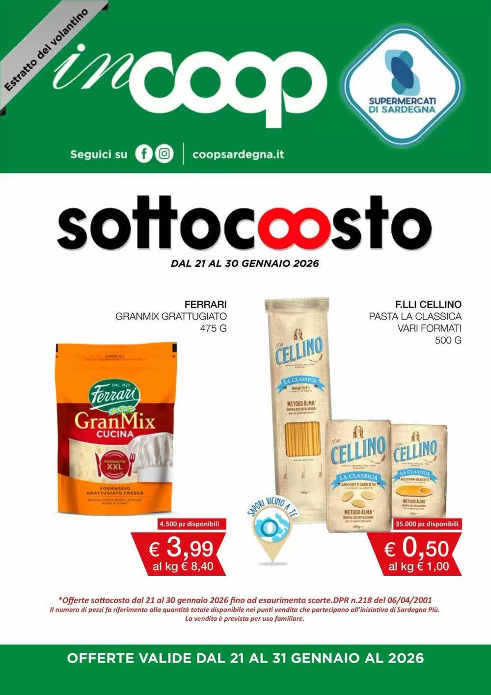 Volantino promozionale Coop  valide dal 21/01/2026 - Pagina 1.