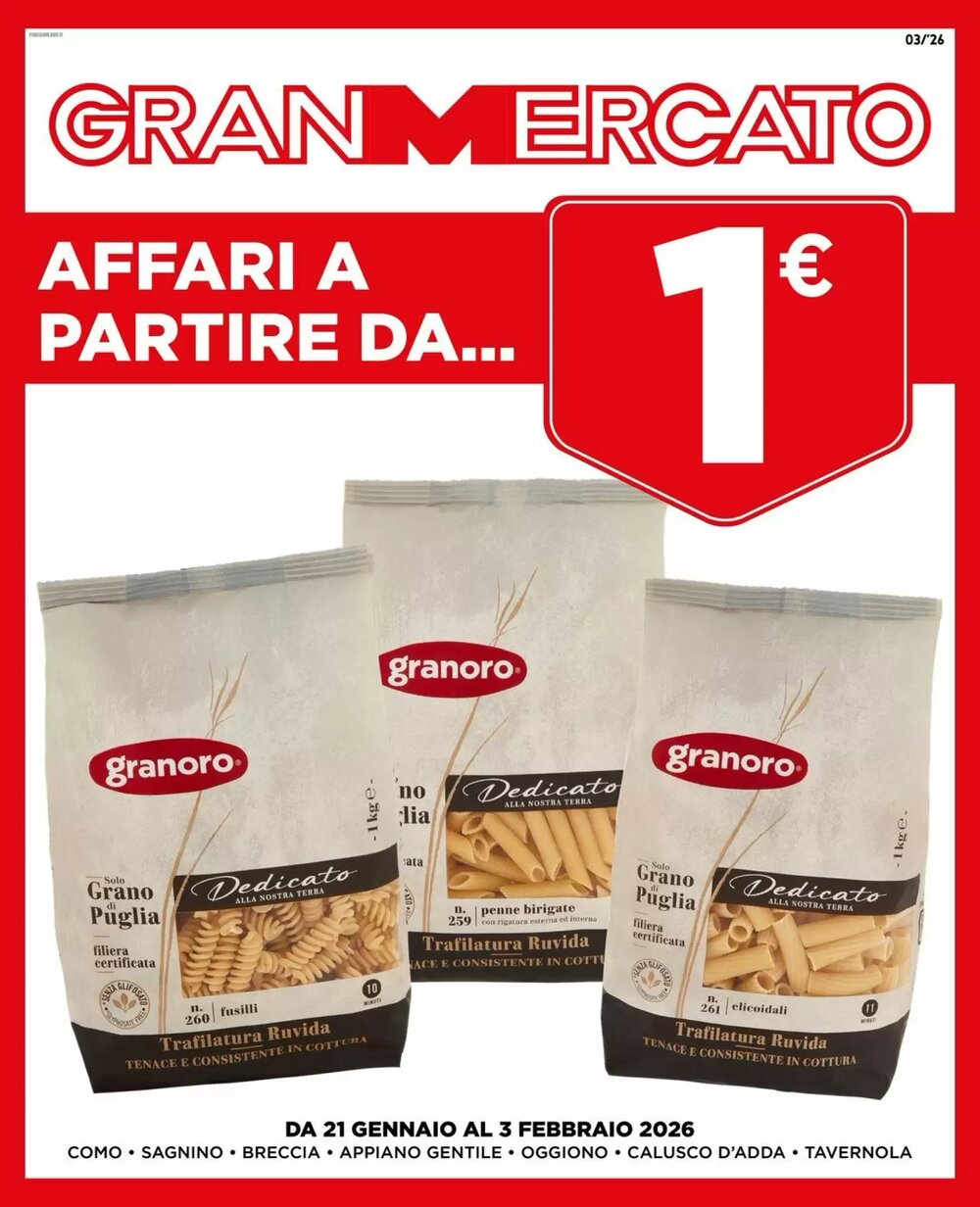Volantino promozionale Gran mercato  valide dal 21/01/2026 - Pagina 1.