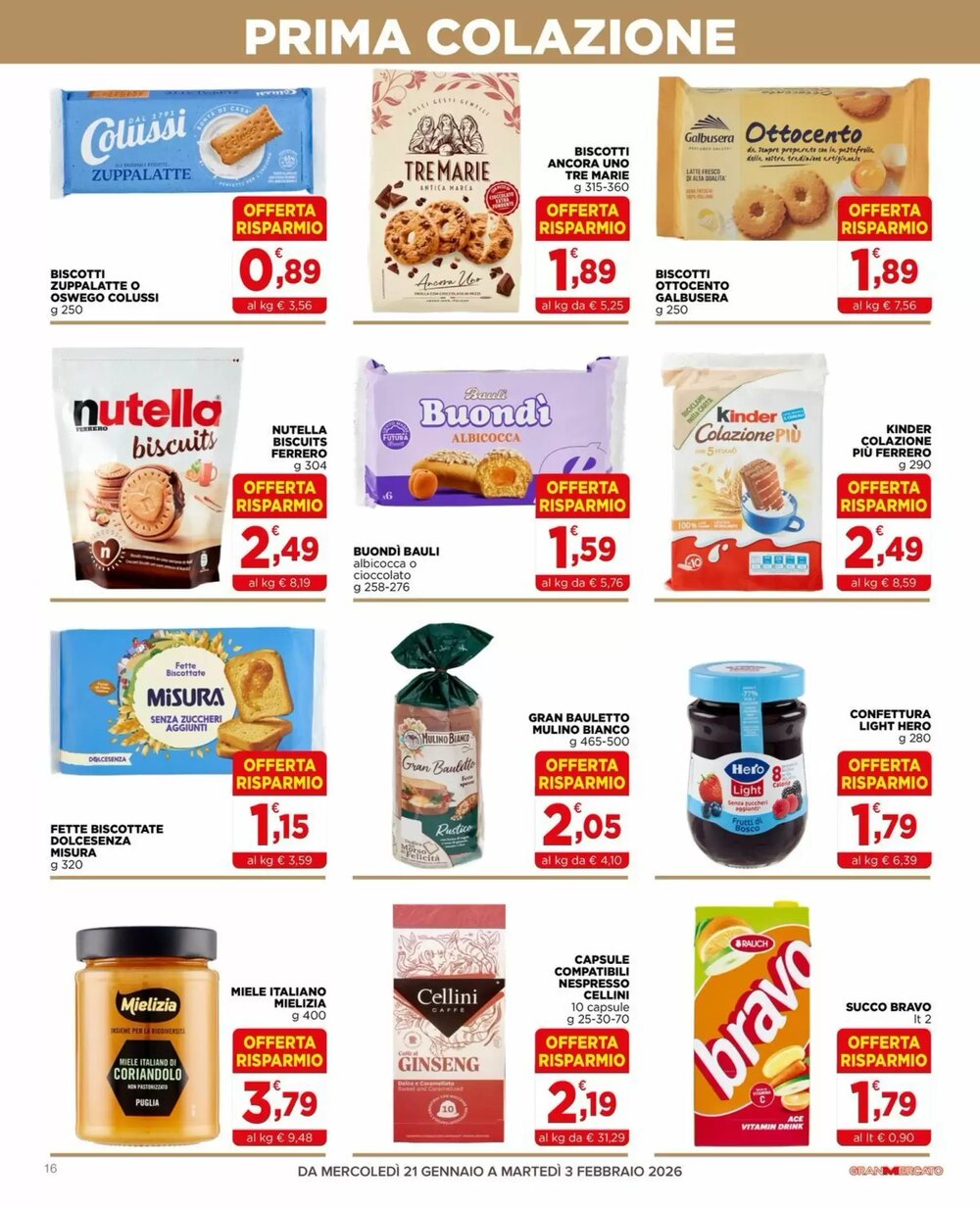 Volantino promozionale Gran mercato  valide dal 21/01/2026 - Pagina 16.