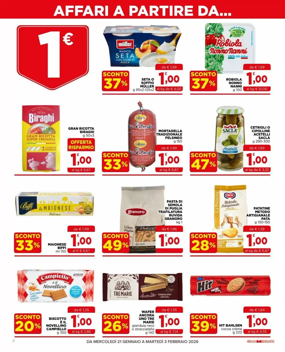 Volantino promozionale Gran mercato  valide dal 21/01/2026 - Pagina 2.