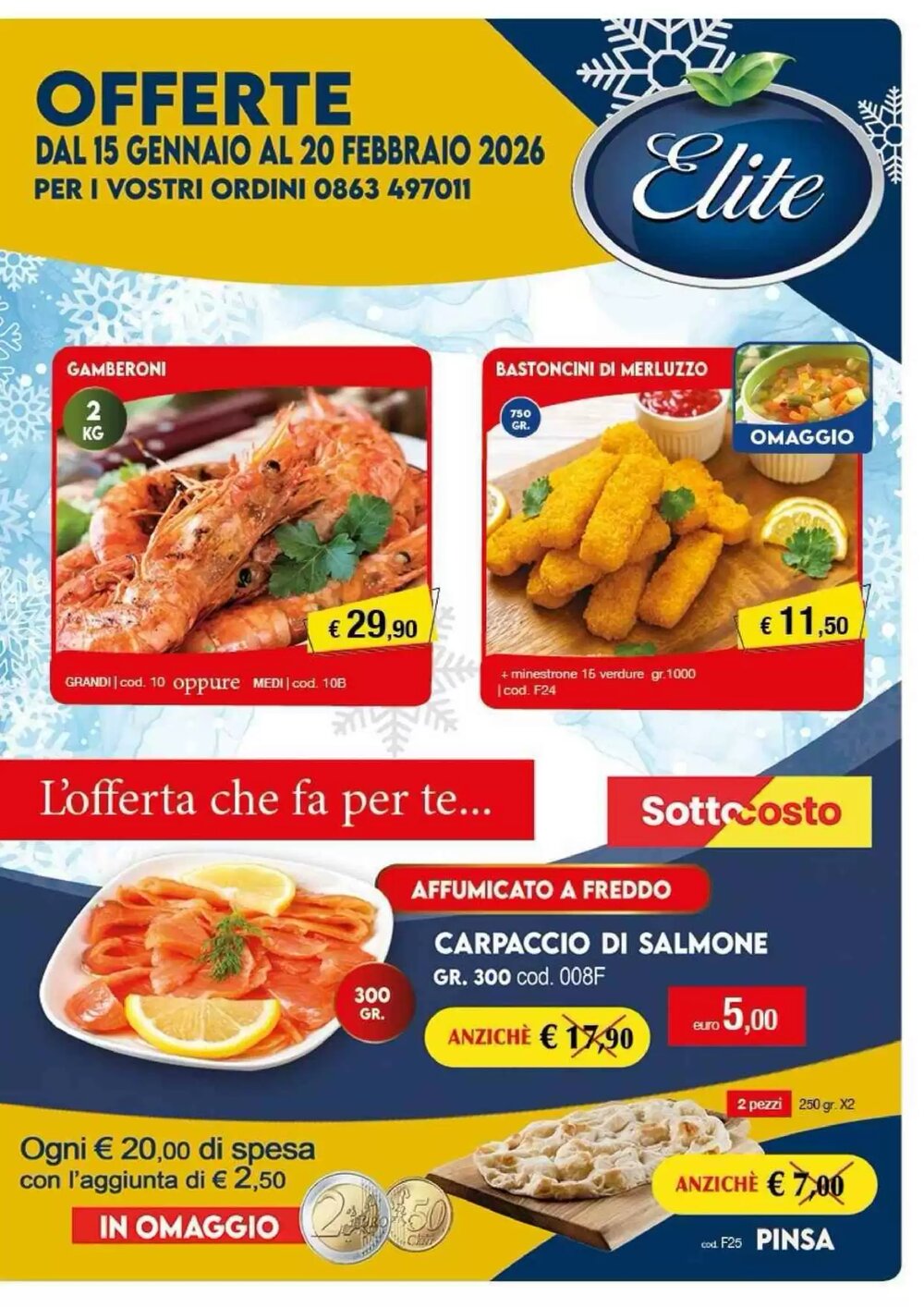 Volantino promozionale Elite  valide dal 21/01/2026 - Pagina 1.