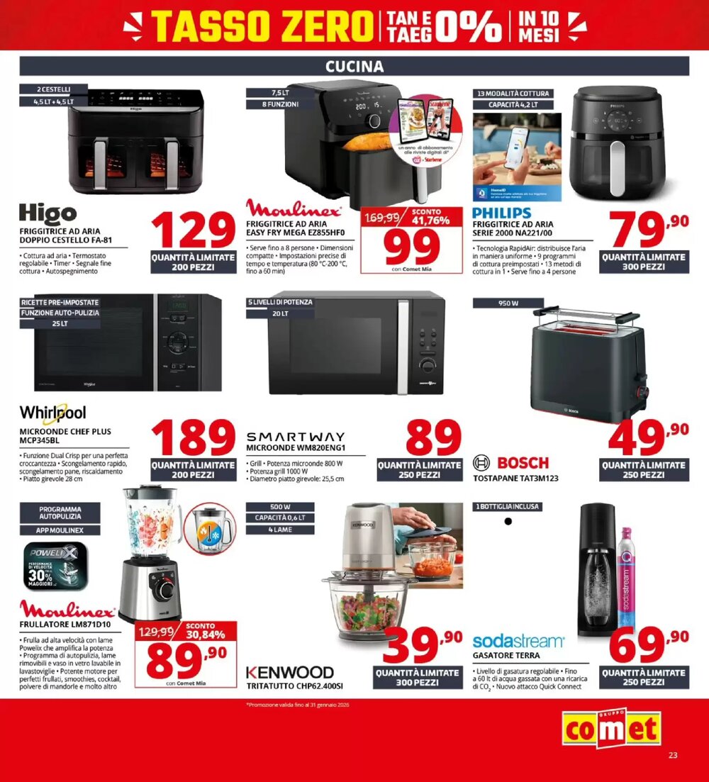 Volantino promozionale Comet  valide dal 21/01/2026 - Pagina 23.