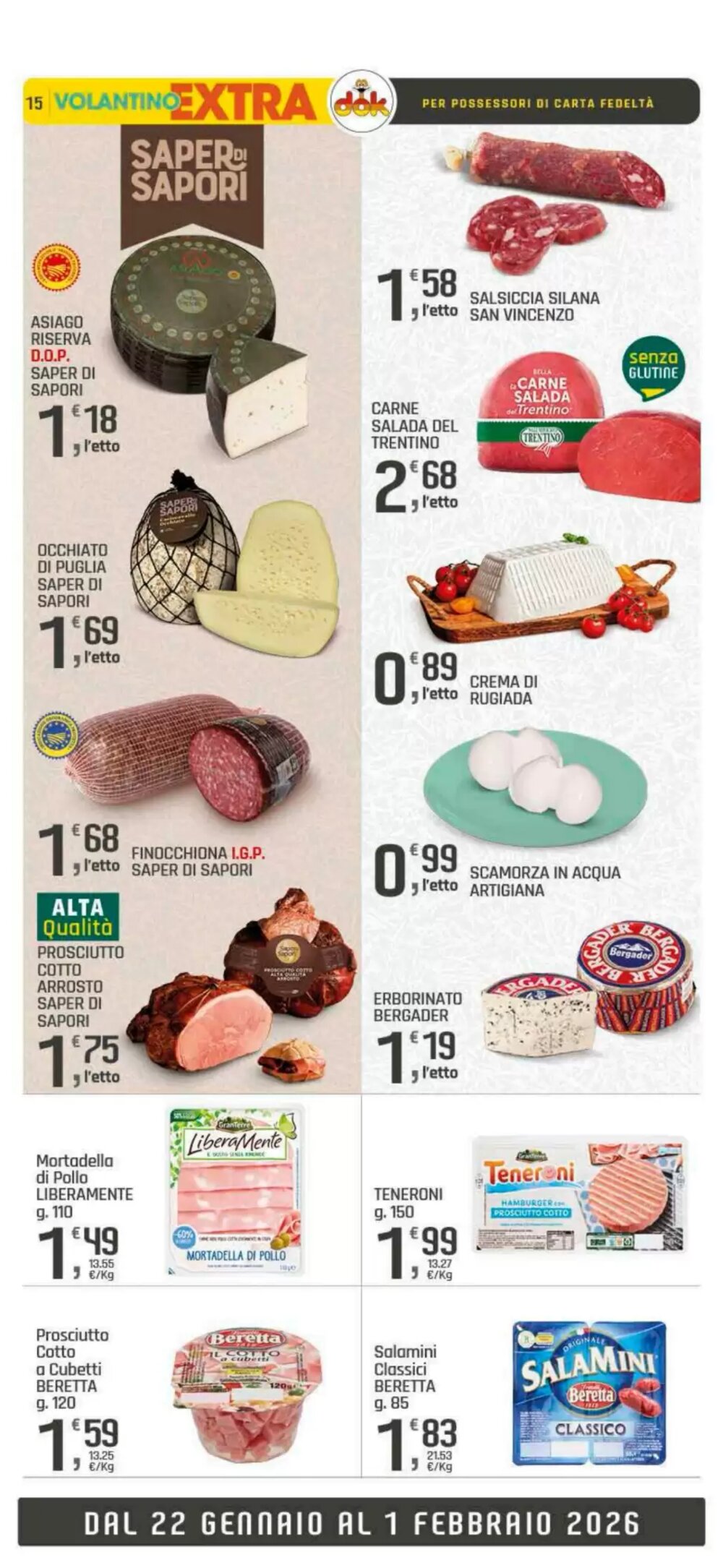 Volantino promozionale Supermercati Dok  valide dal 22/01/2026 - Pagina 15.