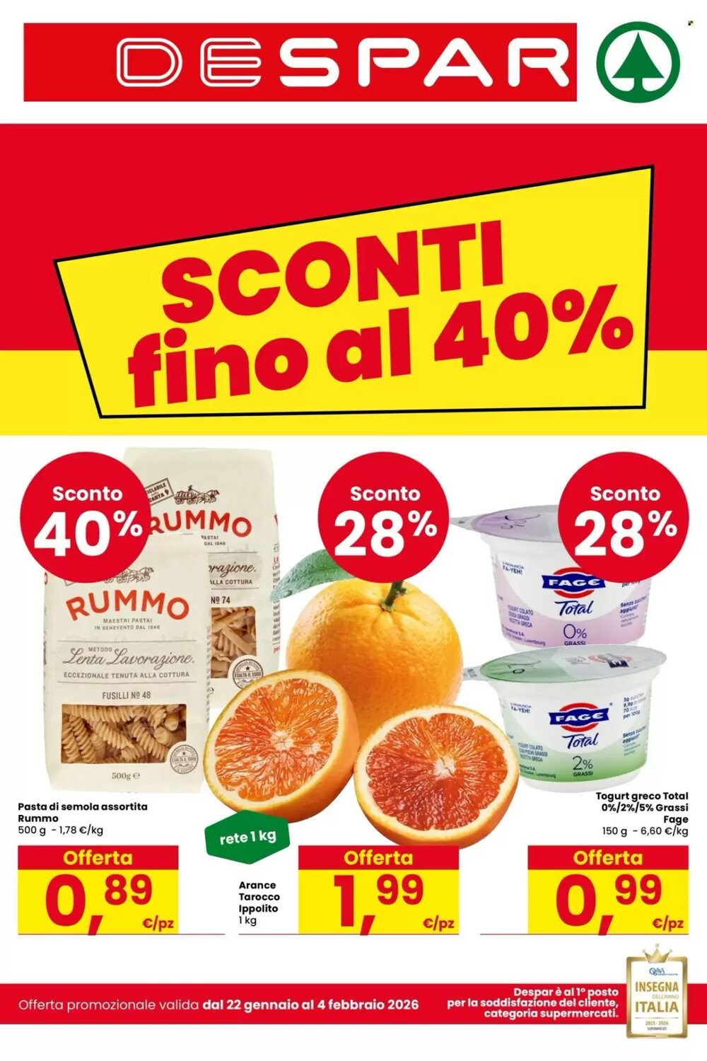 Volantino promozionale Despar  valide dal 22/01/2026 - Pagina 1.