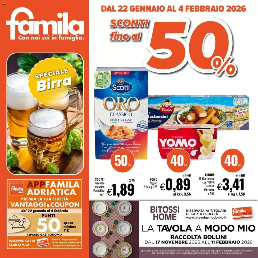 Volantino promozionale Famila valide dal 22/01/2026 - Pagina 1.
