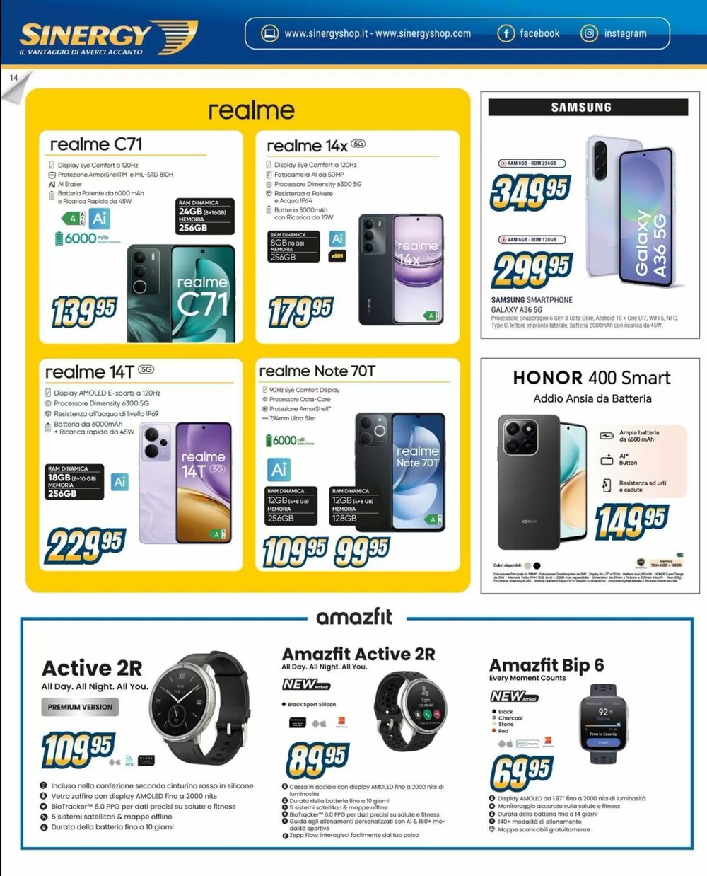 Volantino promozionale Sinergy valide dal 22/01/2026 - Pagina 14.
