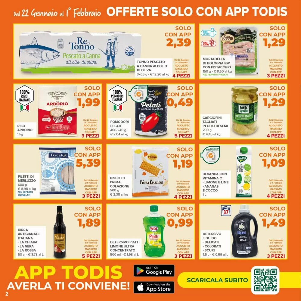 Volantino promozionale Todis  valide dal 22/01/2026 - Pagina 2.
