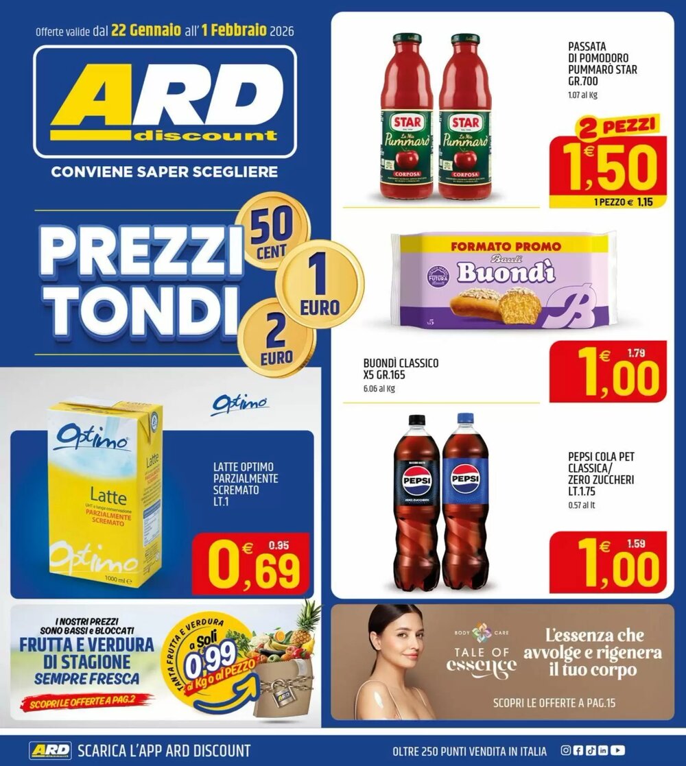 Volantino promozionale Ard Discount  valide dal 22/01/2026 - Pagina 1.