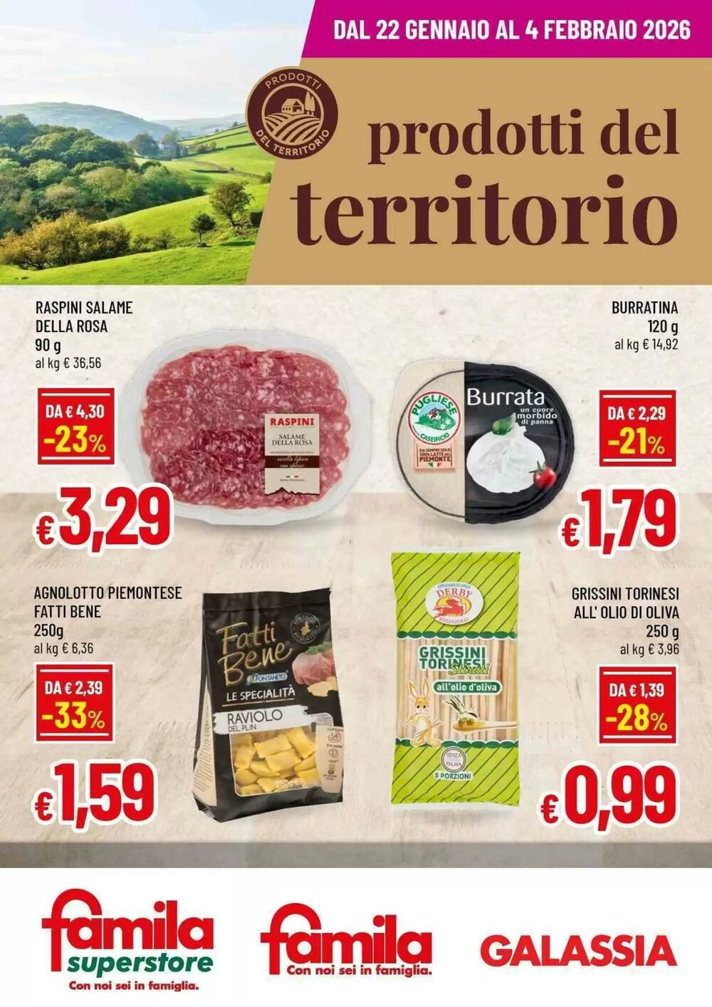 Volantino promozionale Famila  valide dal 22/01/2026 - Pagina 1.