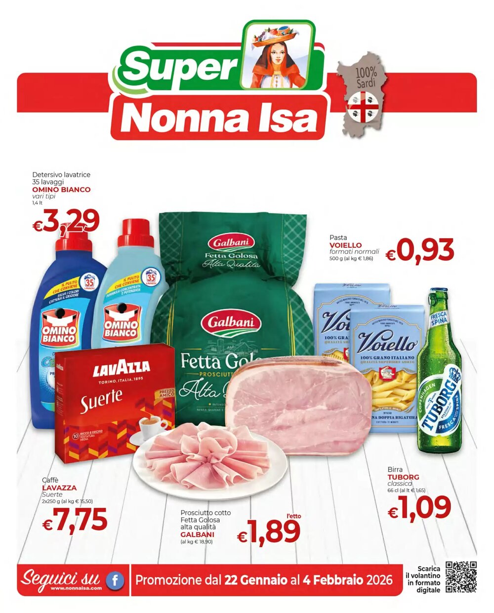 Volantino promozionale Supermercati Nonna Isa  valide dal 22/01/2026 - Pagina 1.