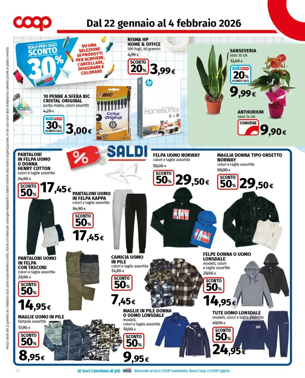 Volantino promozionale Coop Superstore  valide dal 22/01/2026 - Pagina 26.