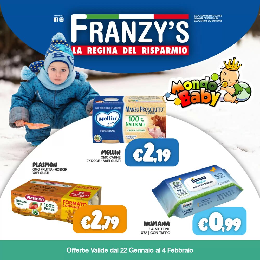 Volantino promozionale Franzy's  valide dal 22/01/2026 - Pagina 1.