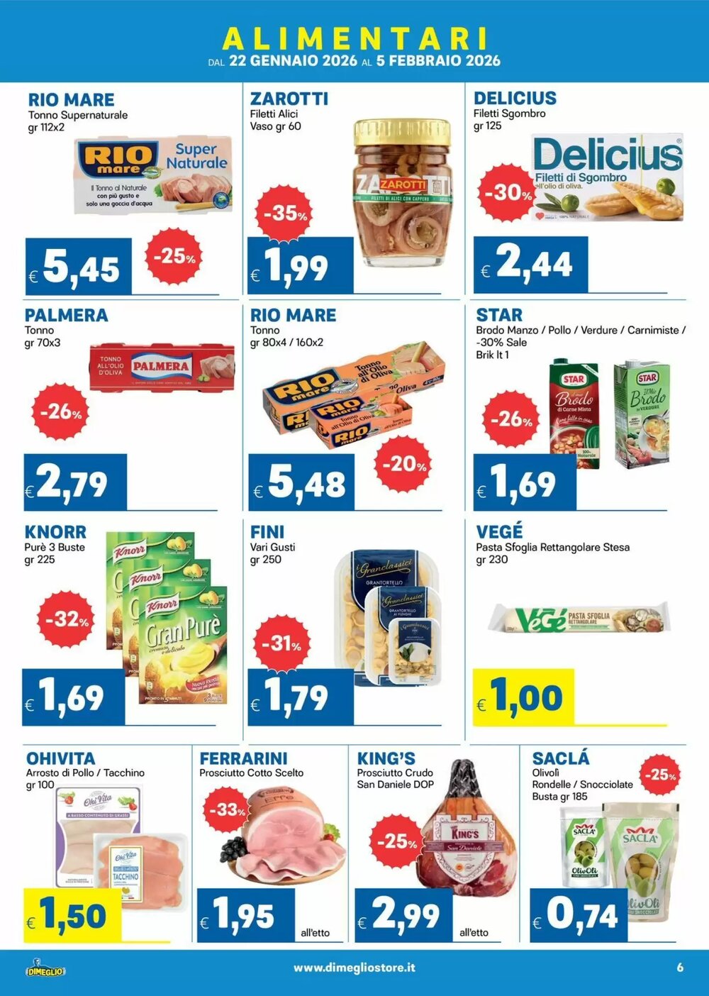 Volantino promozionale DiMeglio  valide dal 22/01/2026 - Pagina 6.