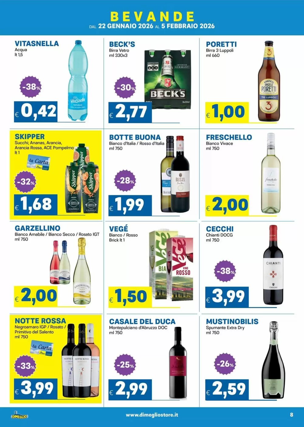 Volantino promozionale DiMeglio  valide dal 22/01/2026 - Pagina 8.