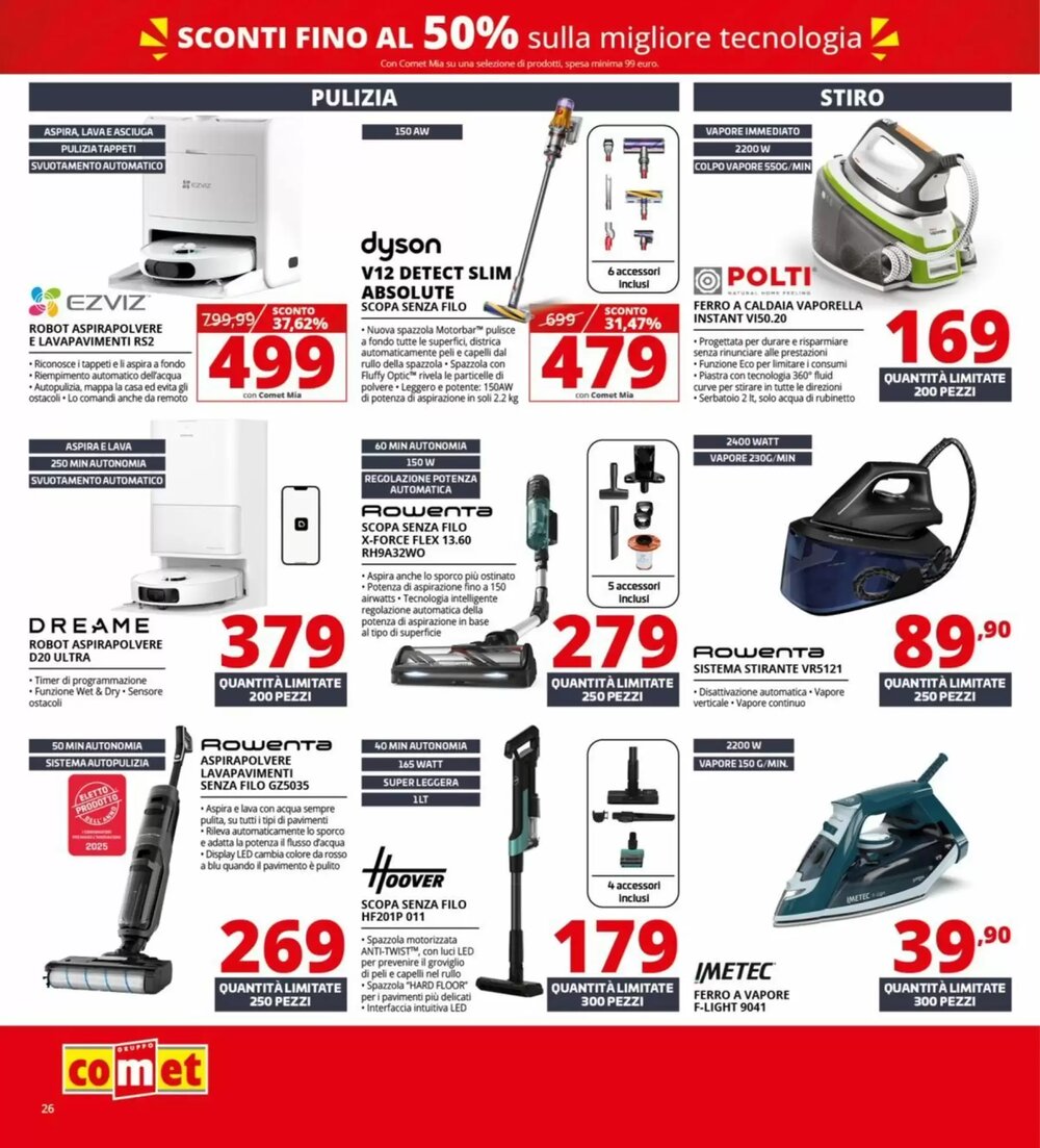 Volantino promozionale Comet  valide dal 22/01/2026 - Pagina 26.