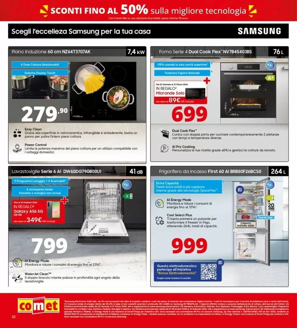 Volantino promozionale Comet  valide dal 22/01/2026 - Pagina 32.