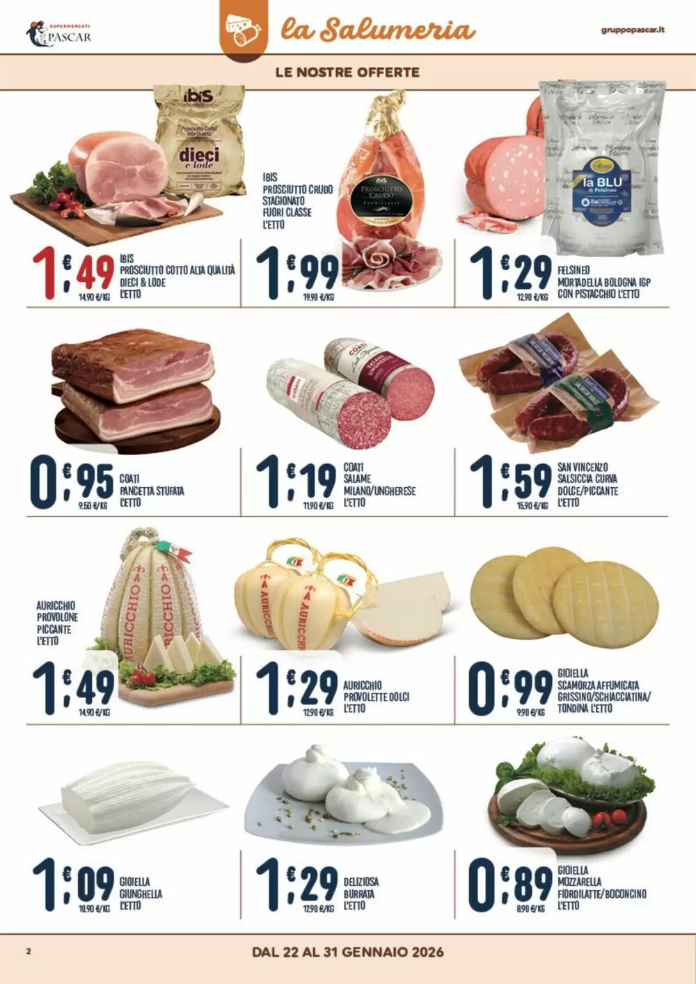 Volantino promozionale Gruppo Pascar  valide dal 22/01/2026 - Pagina 2.