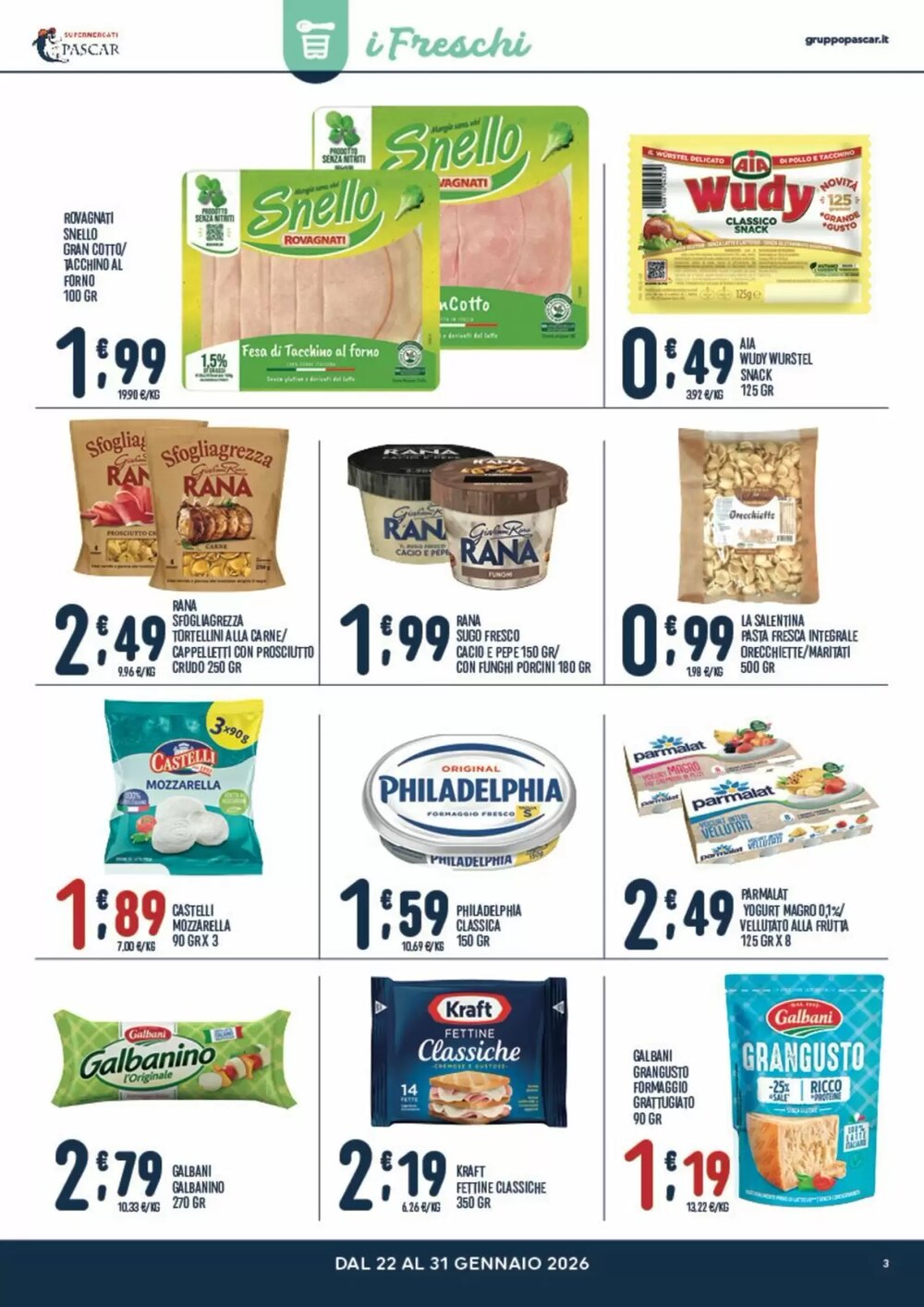 Volantino promozionale Gruppo Pascar  valide dal 22/01/2026 - Pagina 3.