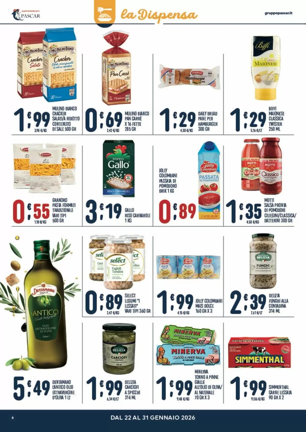 Volantino promozionale Gruppo Pascar  valide dal 22/01/2026 - Pagina 6.