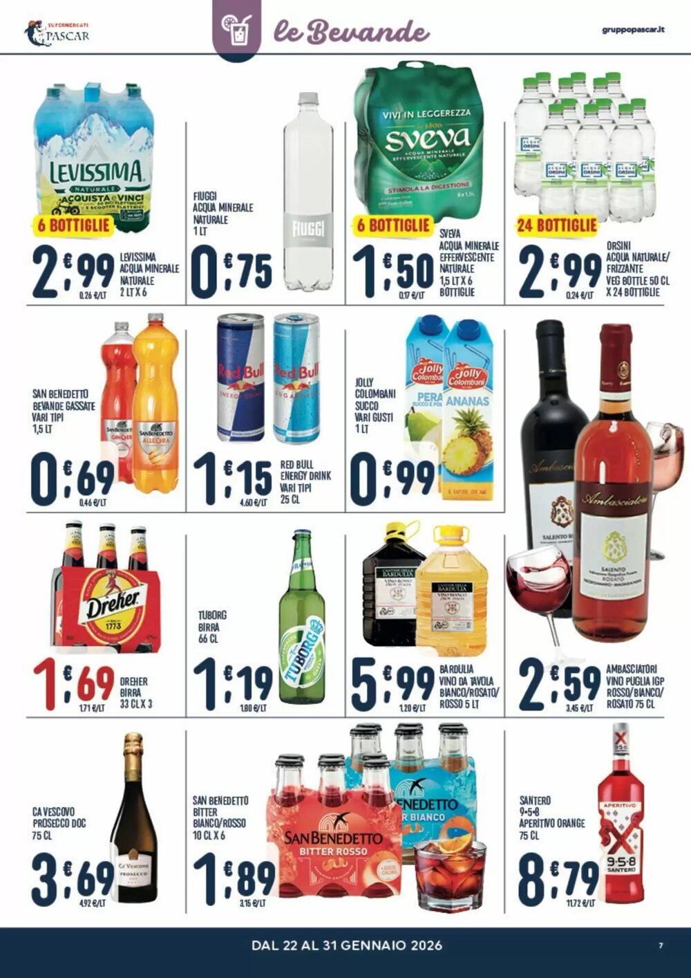 Volantino promozionale Gruppo Pascar  valide dal 22/01/2026 - Pagina 7.