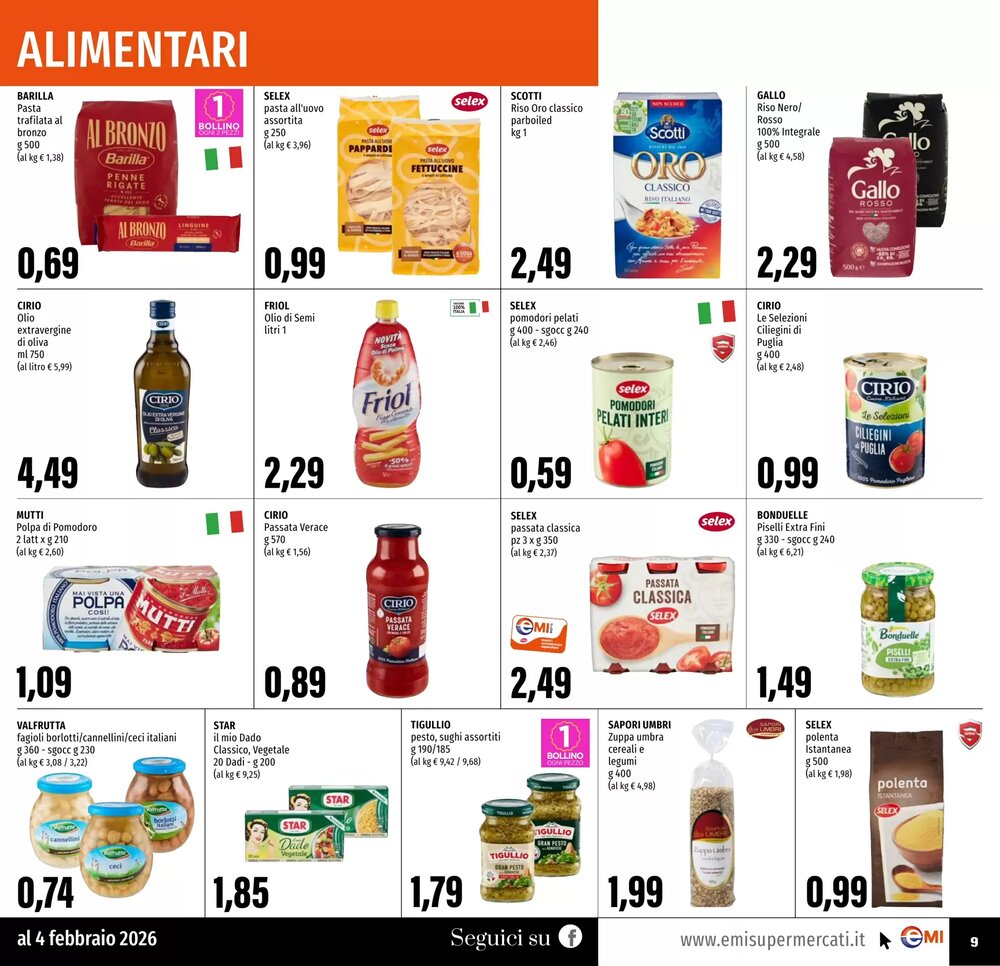 Volantino promozionale Emi Supermercati  valide dal 22/01/2026 - Pagina 9.