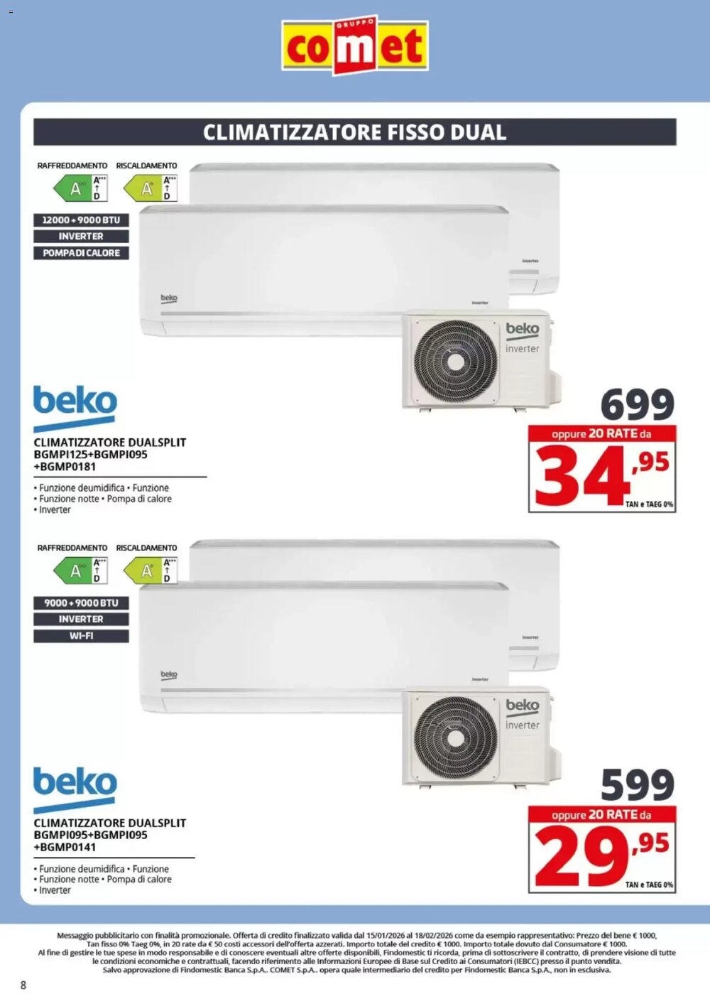 Volantino promozionale Comet  valide dal 22/01/2026 - Pagina 8.