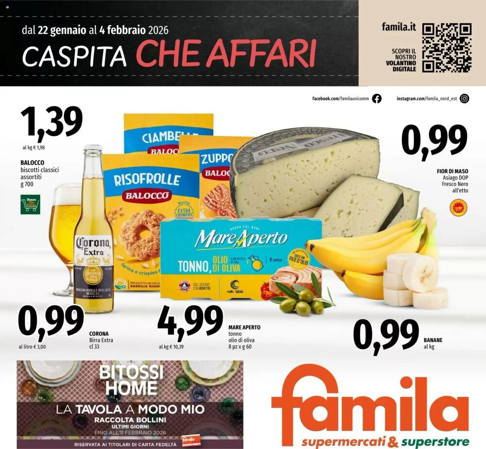Volantino promozionale Famila  valide dal 22/01/2026 - Pagina 1.
