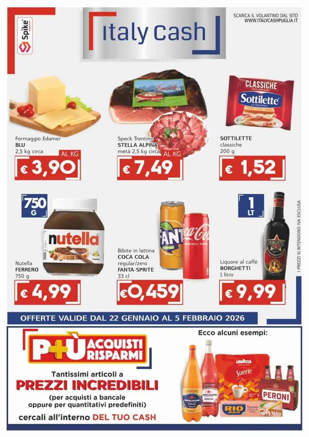 Volantino promozionale Italy Cash  valide dal 22/01/2026 - Pagina 1.