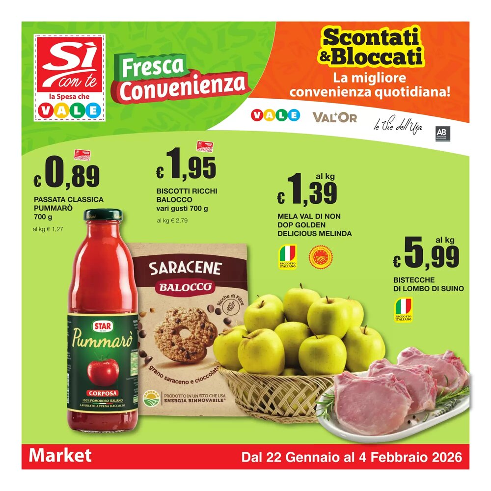 Volantino promozionale Sì con te  valide dal 22/01/2026 - Pagina 1.