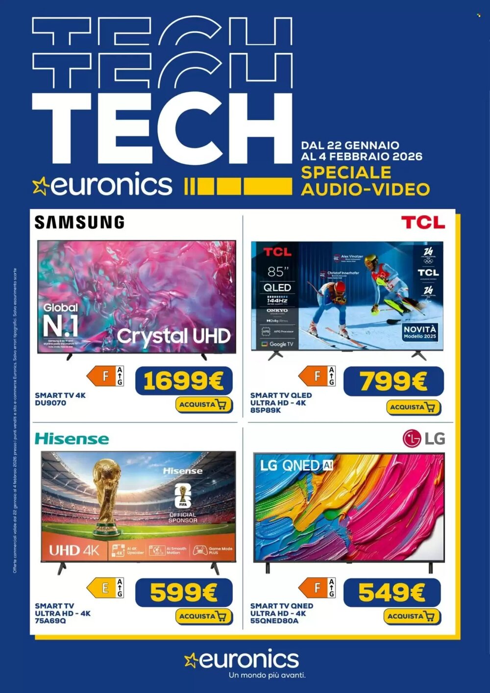 Volantino promozionale Euronics  valide dal 22/01/2026 - Pagina 1.
