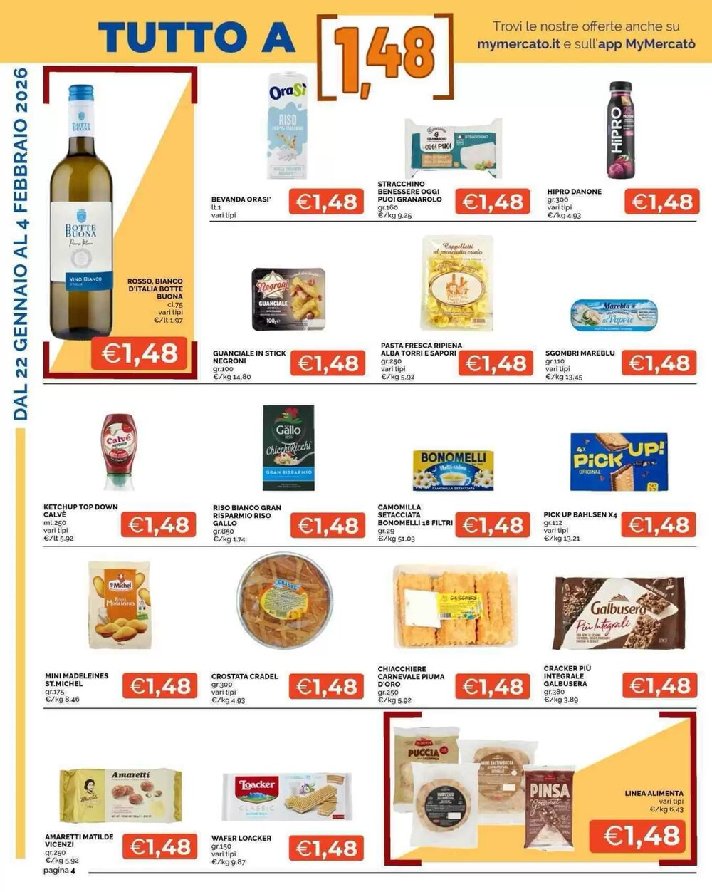 Volantino promozionale Mercatò  valide dal 22/01/2026 - Pagina 4.