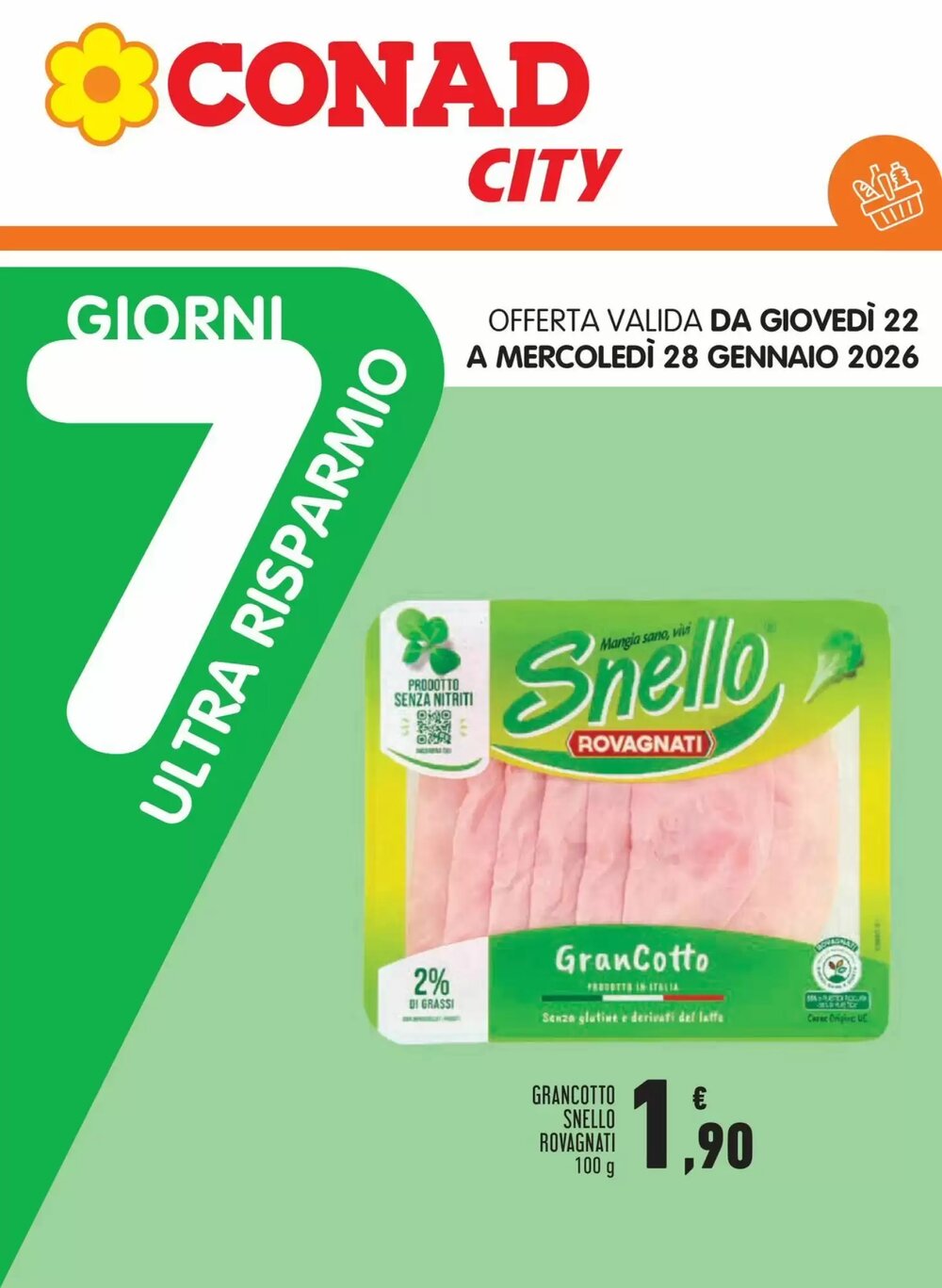 Volantino promozionale Conad City  valide dal 22/01/2026 - Pagina 1.