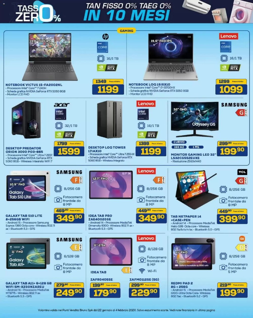 Volantino promozionale Euronics Bruno  valide dal 22/01/2026 - Pagina 10.