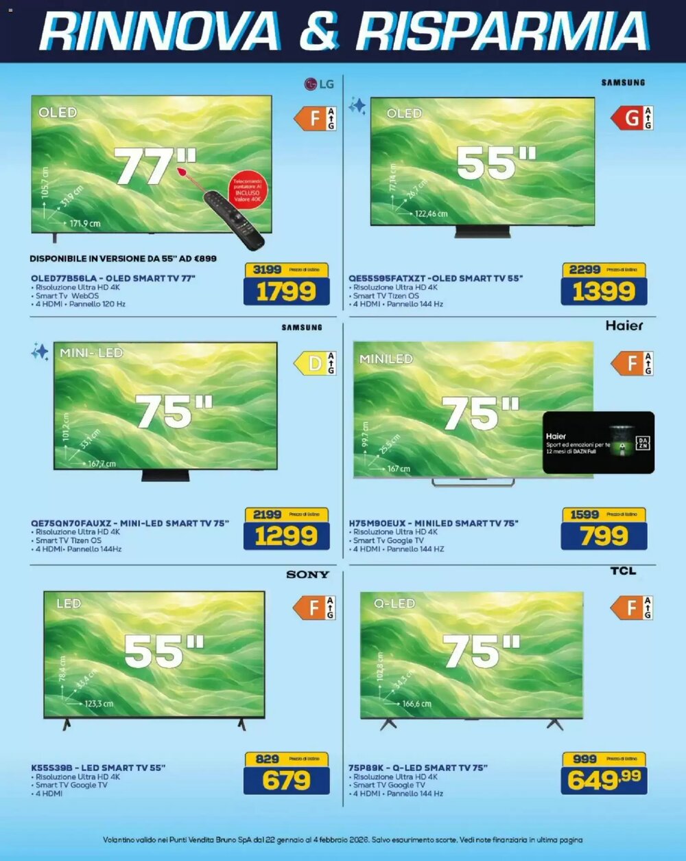 Volantino promozionale Euronics Bruno  valide dal 22/01/2026 - Pagina 23.