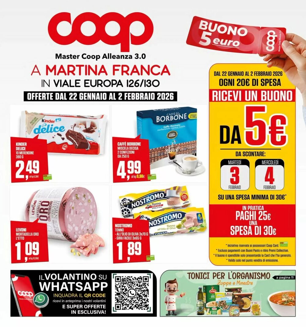 Volantino promozionale Coop Master Alleanza 3.0  valide dal 22/01/2026 - Pagina 1.