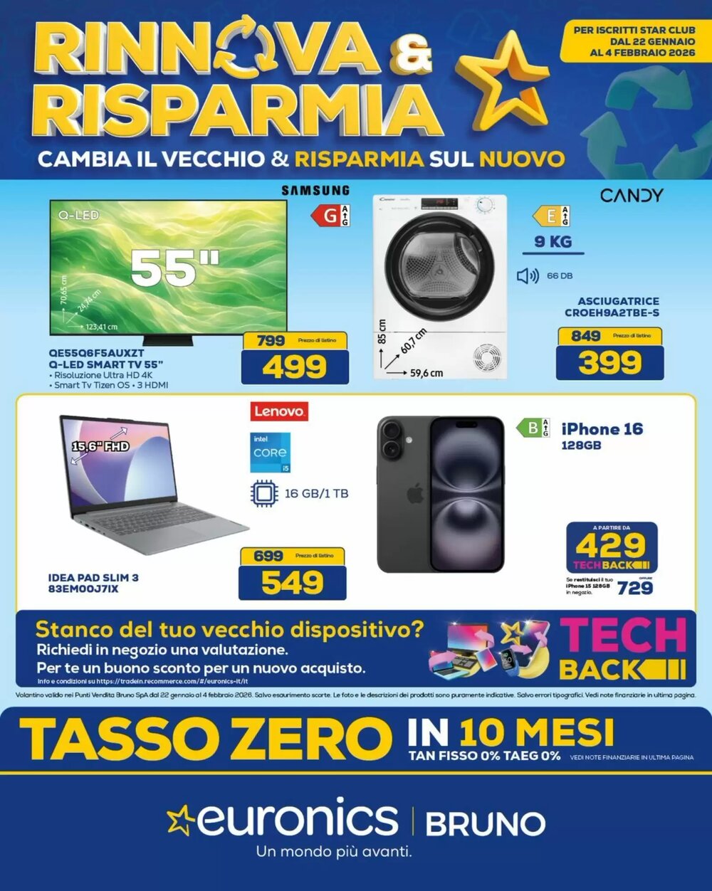Volantino promozionale Euronics  valide dal 22/01/2026 - Pagina 1.