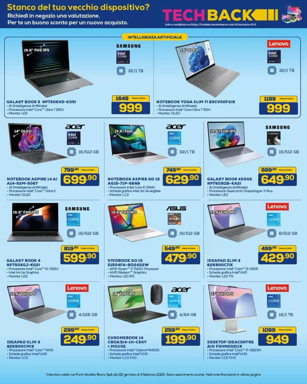 Volantino promozionale Euronics  valide dal 22/01/2026 - Pagina 9.