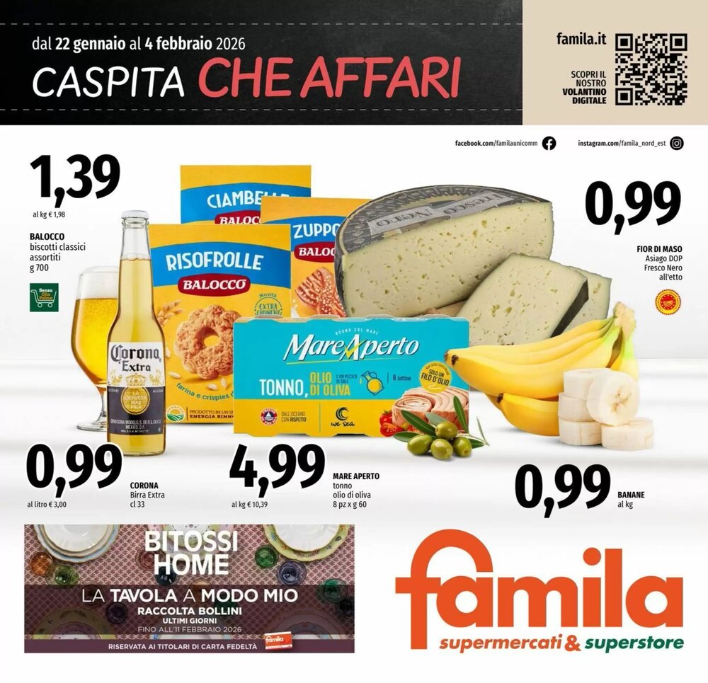Volantino promozionale Famila Superstore  valide dal 22/01/2026 - Pagina 1.