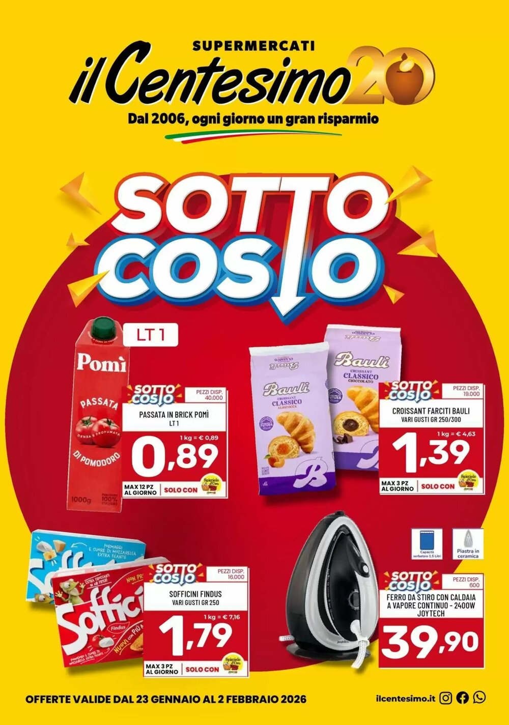 Volantino promozionale Il Centesimo  valide dal 23/01/2026 - Pagina 1.