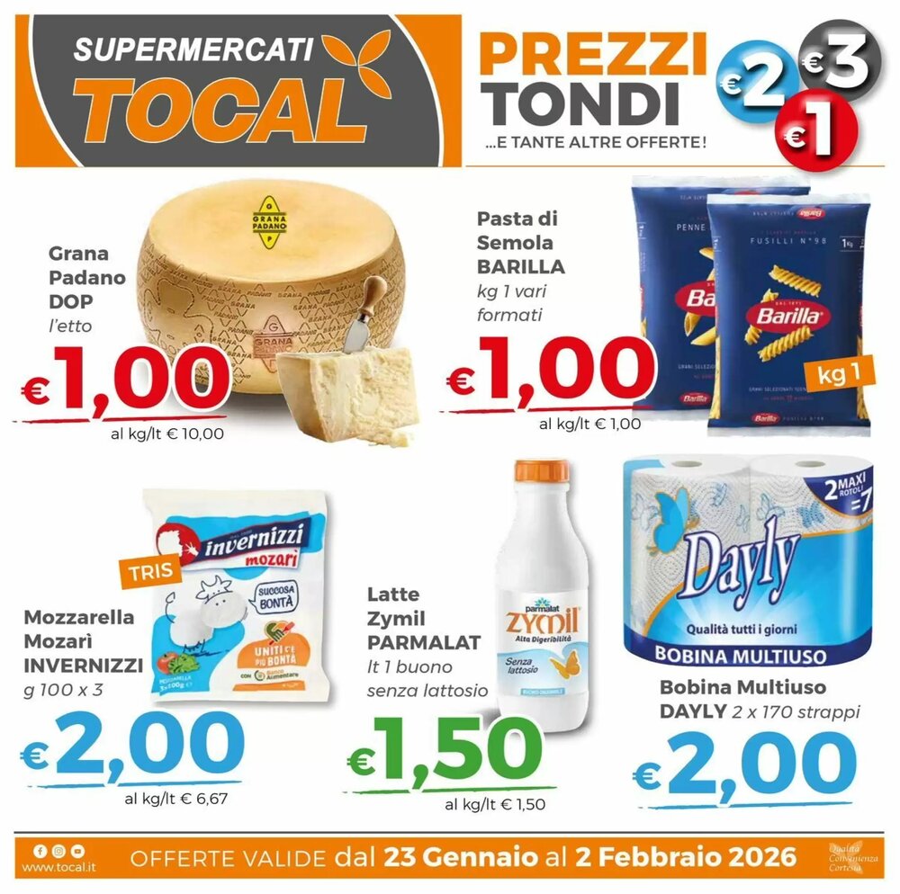 Volantino promozionale Tocal  valide dal 23/01/2026 - Pagina 1.