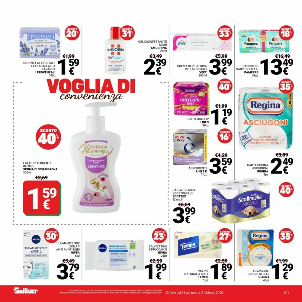 Volantino promozionale Supermercati Gulliver  valide dal 23/01/2026 - Pagina 17.