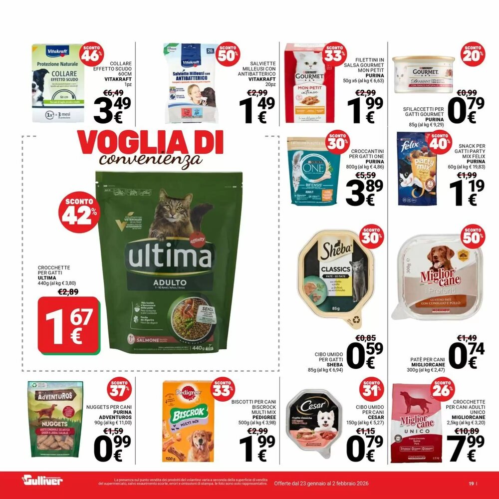 Volantino promozionale Supermercati Gulliver  valide dal 23/01/2026 - Pagina 19.