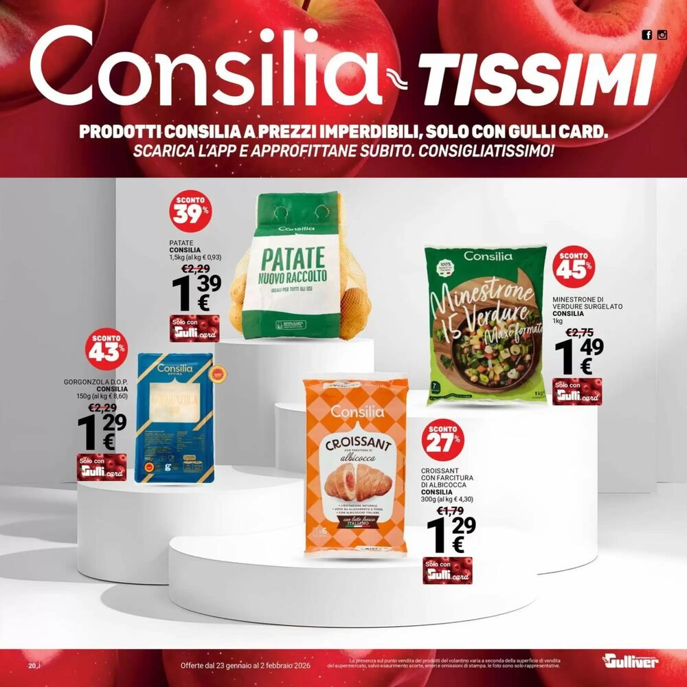 Volantino promozionale Supermercati Gulliver  valide dal 23/01/2026 - Pagina 20.