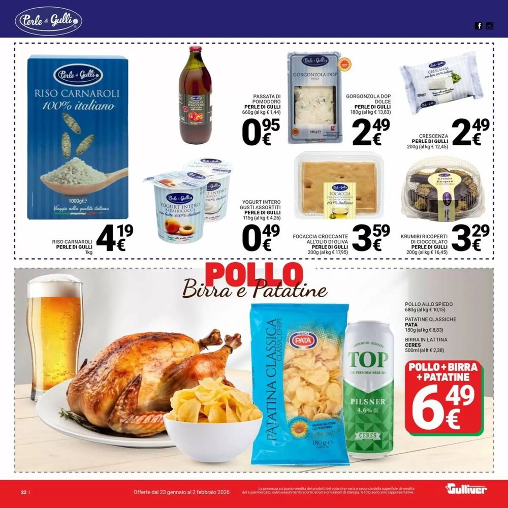 Volantino promozionale Supermercati Gulliver  valide dal 23/01/2026 - Pagina 22.