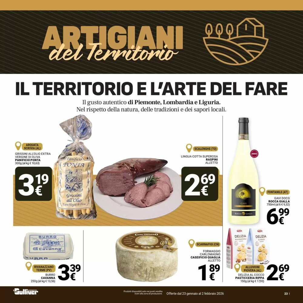 Volantino promozionale Supermercati Gulliver  valide dal 23/01/2026 - Pagina 23.