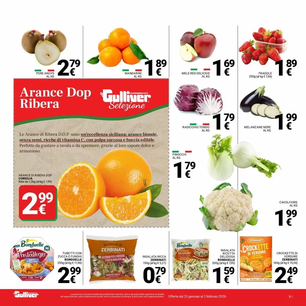 Volantino promozionale Supermercati Gulliver  valide dal 23/01/2026 - Pagina 3.