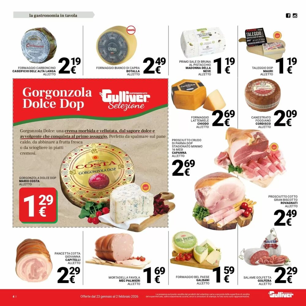 Volantino promozionale Supermercati Gulliver  valide dal 23/01/2026 - Pagina 4.