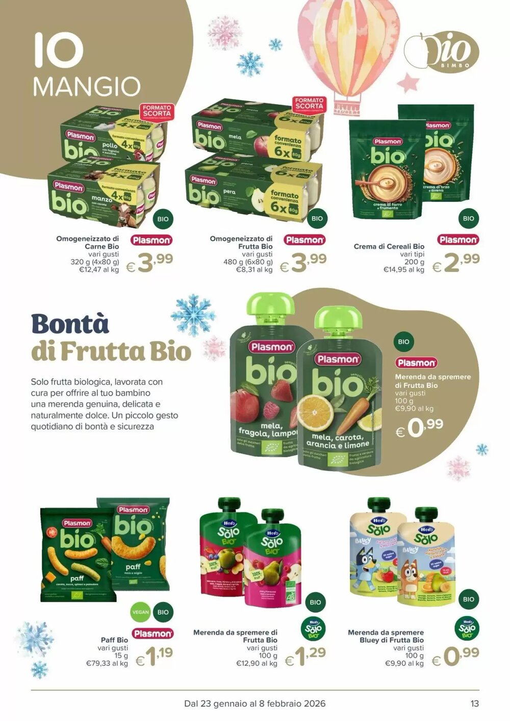 Volantino promozionale Io Bimbo  valide dal 23/01/2026 - Pagina 13.