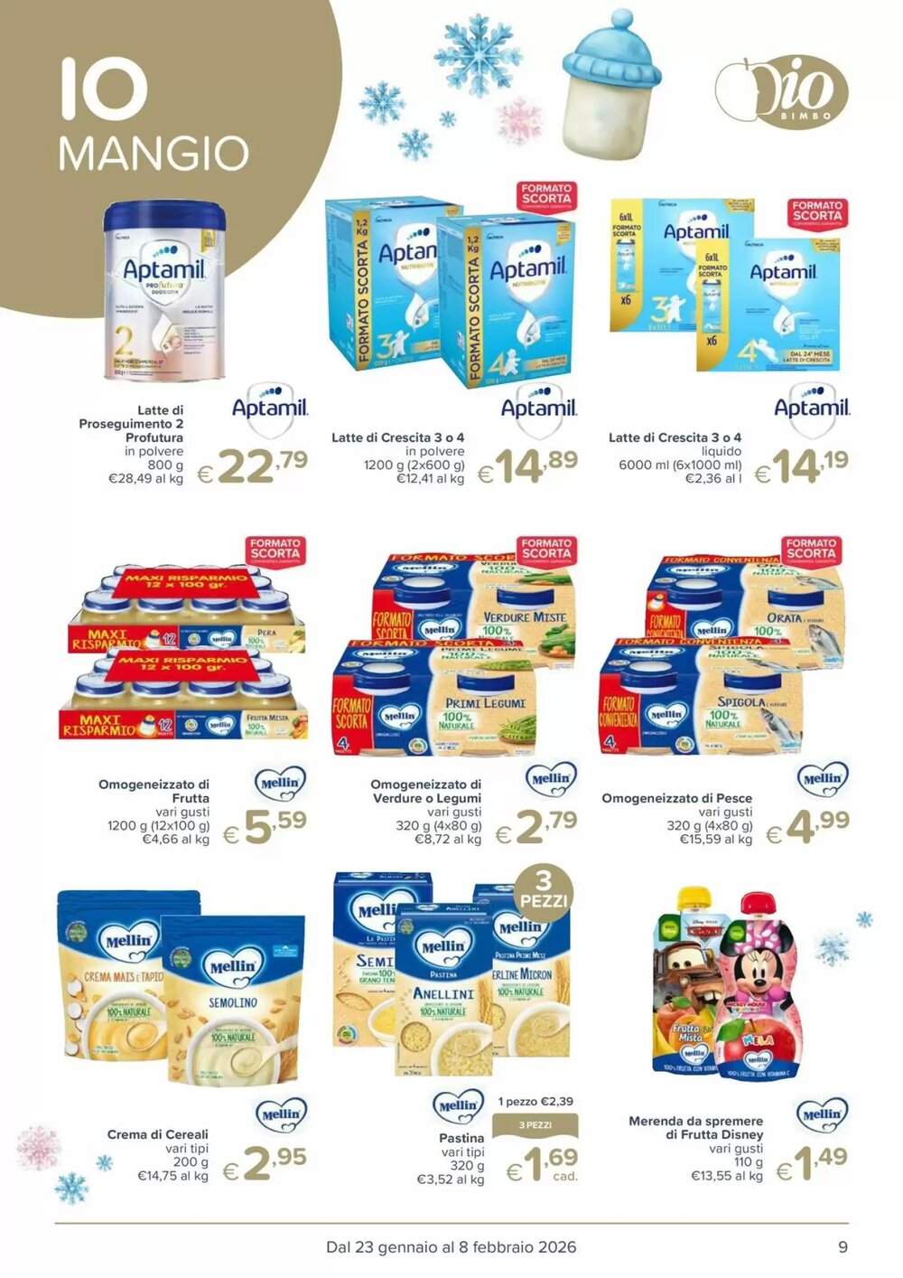 Volantino promozionale Io Bimbo  valide dal 23/01/2026 - Pagina 9.
